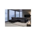 BRAND Canapé d'angle relax en cuir de Buffle Alessandro - Noir Angle droit