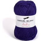 Fil à tricoter - CHEVAL BLANC - AMBRE - 70% viscose bambou - 30% coton - 150m - Violet