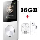 FULOZO® Lecteur MP3/MP4 16GO Baladeur Multi-fonction Lecteur Métal Player Vidéo Radio FM Musique Jeux+Écouteurs - Argenté