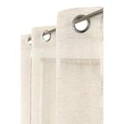 RIDEAUDISCOUNT Voilage 135 x 240 cm à Œillets Effet Lin Naturel Ecru x 240 cm