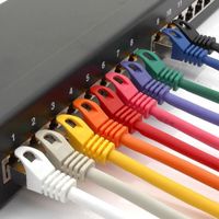 Câble réseau Cat7 10 pièces orange Ethernet Gigabit 10000 Mbit/s Patch SFTP PIMF Shield LSZH Raw Rj45 Plug Cat 6a - 10 x 1,5 Mete
