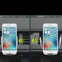 Support de bâti de voiture de chargeur sans fil de serrage pour Android(large en haut et étroit en bas)
