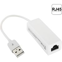 Cable - Adaptateur Reseau - Telephonie - Adaptateur d'Ethernet USB 2.0 pour Tablette PC / Android TV, longueur: 20 cm  (Blanc)