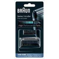 Cassette de rechange Braun 10B Series 1 pour rasoir - Recharge Grille + Couteaux - Noir