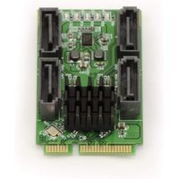 Carte contrôleur Mini PCI Express 4 Ports SATA 3.0 6G avec Chipset Marvell KALEA-INFORMATIQUE