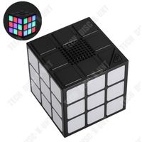TD® LED BLUETOOTH Cube Enceinte Lumineuse Haut-parleur D’extérieur Portable Equipé de Slot Carte Micro TF Compatible au FM TF
