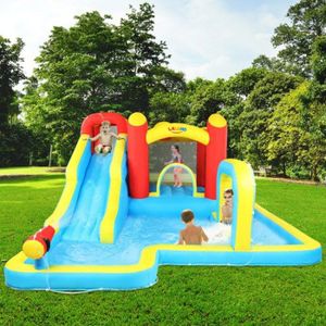 Toboggan Gonflable Pour Piscine - 200x80x85cm, Base Remplissable D'eau, Pour Enfants
