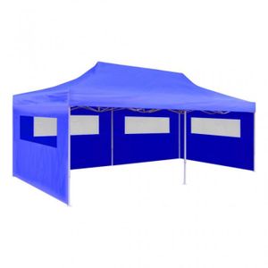 TONNELLE - BARNUM Tente de réception pliable bleue 3 x 6 m