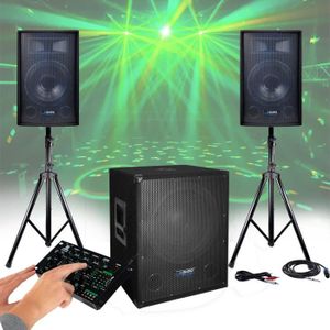 PACK SONO Pack SONO DJ CLUB1512 - 2200W, Enceintes + Caisson
