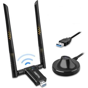 CLE WIFI - 3G Clé WiFi AC1200Mbps, Dongle WiFi, WiFi USB, Adaptateur USB WiFi puissante avec Un Socle USB 3.0 et Un Câble d'Extension de A35