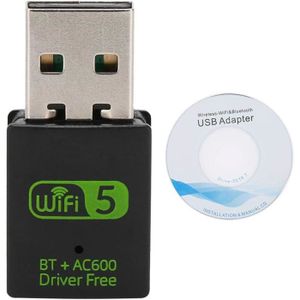 CLE WIFI - 3G Adaptateur USB WiFi Bluetooth avec CD, 600Mbps Dual Band 2.4Ghz - 5.8Ghz WiFi Carte Réseau Récepteur sans Fil, Mini Dongle A453