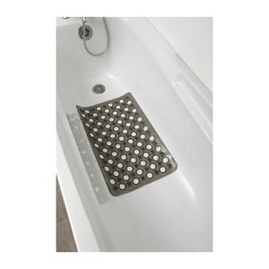 ANTI-DÉRAPANT BAIN TENDANCE - Tapis Fond de baignoire anti-dérapant en PVC 60 x 38 cm Gris foncé
