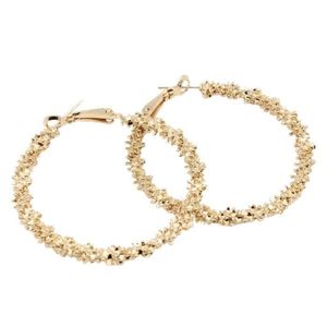 À Rayures en Relief 23k Gold Filled Dangle Anneaux CALIN Femmes Dame Boucles d/'oreilles Créoles Box