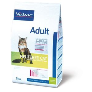 CROQUETTES Virbac Vet Hpm Cat Ad Neutered Nourriture 3 kg pou