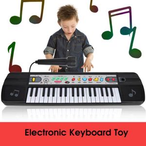HENG 37 Clefs Piano Electronique Multifonctionnel Jouets /à Clavier Electronique avec Microphone et Tabouret pour Enfants