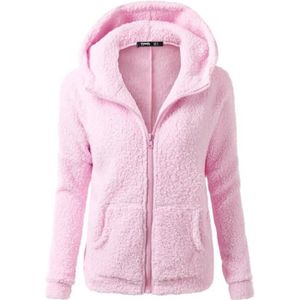 Veste Polaire Femme Avec Capuche - Doublure Sherpa Chaud, Coupe Unie, Pour Hiver Et Loisirs