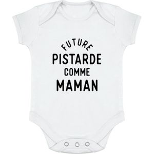 BODY body bébé | Cadeau imprimé en France | 100% coton | Future pistarde comme maman