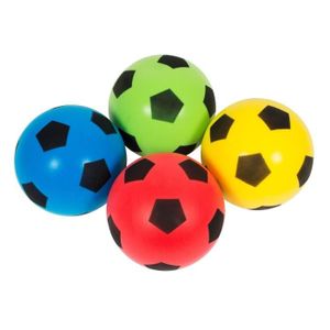 BALLON DE FOOTBALL Lot de 4 ballons en mousse Megaform Softy - bleu/j