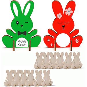 Lot de 10 pattes de lapin en bois pour travaux manuels et décoration -  Découpé au laser - Lapin de Pâques - Lapin de Pâques Empreinte de lapin –  Décoration de Pâques –