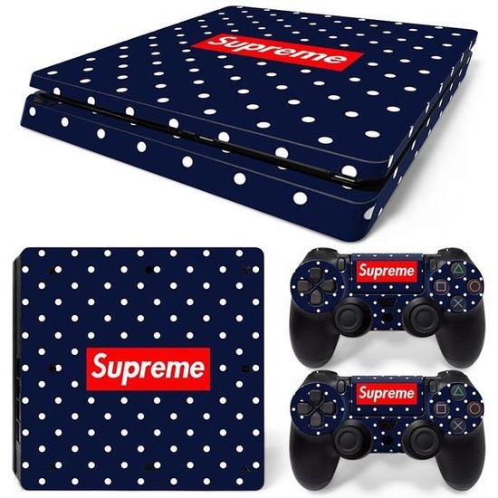 Supreme Skin Sticker Set For Sony Playstation 4 Slim PS4 Slim Supreme Skin Sticker Set For Sony Playstation 4 Slim PS4 Slim