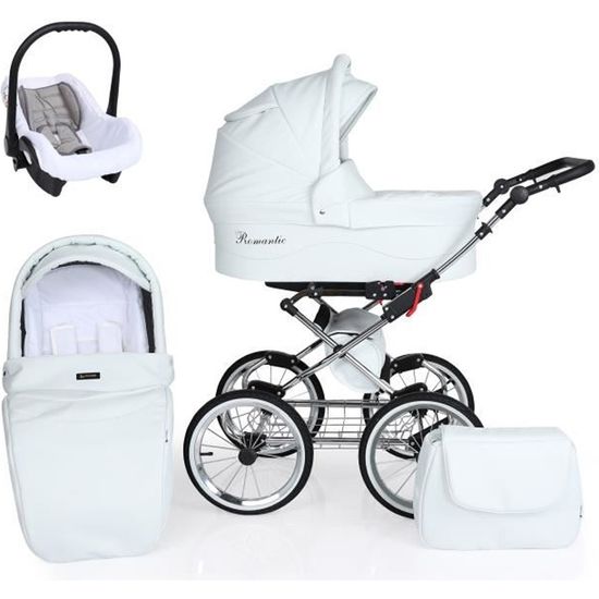 Poussette bleu et blanc online