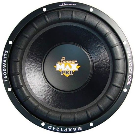 LANZAR MAXP124D subwoofer sub 30,00 cm 12" 300 mm dvc 4+4 ohm 800 watt rms 1600 watt max Double