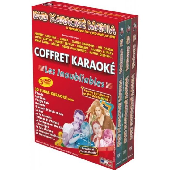 Coffret 3 DVD Karaoké Mania "Les Inoubliables"