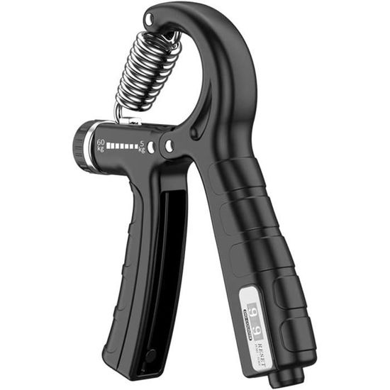 Hand Grip Avant-bras 5-60kg GORILLA SPORTS® Hand Grip - 250 Lbs, Individuel, Antidérapante, Chromées - Avant Bras, Poignee Poids Musculation