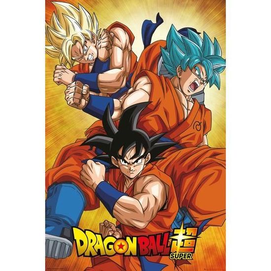 Poster Affiche God Goku Dragon Ball Super Cheveux Bleu Sangoku Dbz Manga(42x60cmB)  - Cdiscount Maison