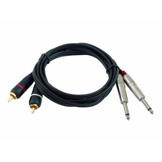 Câble DJ audio stereo RCA/jack 6,3mm 1mètre Cdiscount TV Son Photo