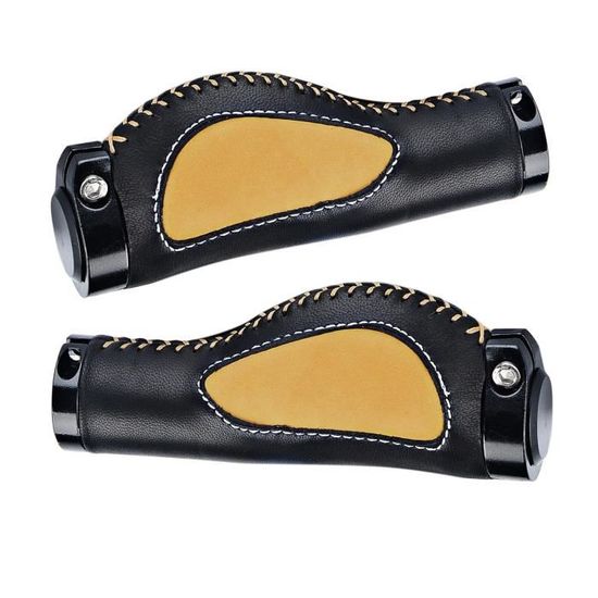 Poignées De Guidon VTT En Cuir HOMURY - Antidérapantes Et Ergonomiques Pour Vélo, Scooter