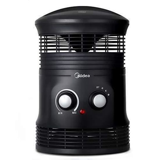 Radiateur Soufflant Midea 2000W : Chauffage Céramique PTC Portable, Silencieux, Avec Minuterie 24h Et Mode Éco