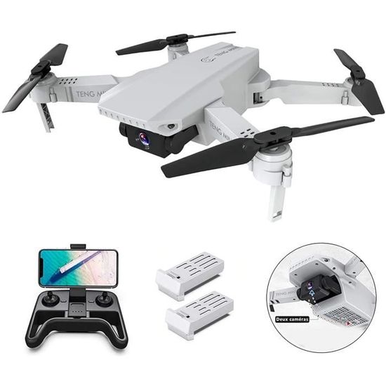 Drone avec Caméra 4k HD,Drone avec Deux caméra Professionnel, Positionnement du Flux Optique, WiFi Pliable