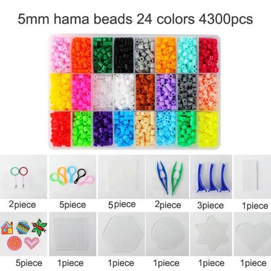 Kit De Perles à Repasser 4000 Pièces 5mm – Thème Forêt – Plaques Et Pinces Incluses – Loisir Créatif Enfant Dès 4 Ans