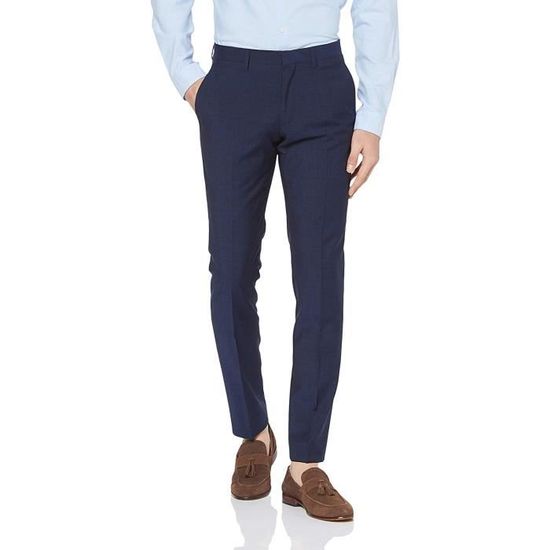 Roy Robson Pantalón De Traje Slim Para Hombre – Corte Estrecho, Elastano Y Lana Virgen (85% Lana, 4% Elastano), Para Trabajo Y Ocasiones Especiales