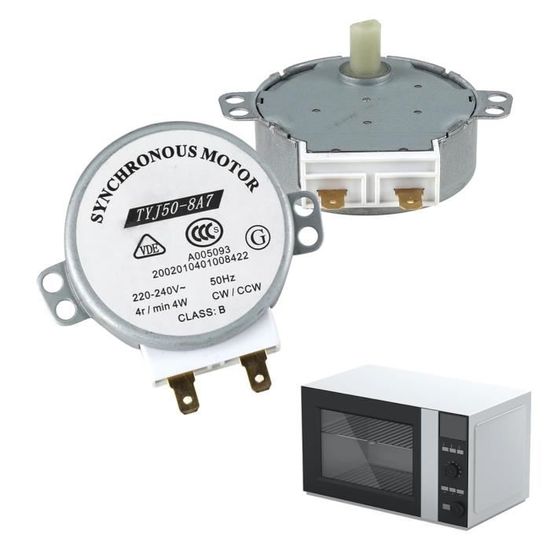 Moteur Synchrone AC 220-240V 2-2.4 RPM 4W | Rotation CW/CCW | Pour Projets DIY - Neuf