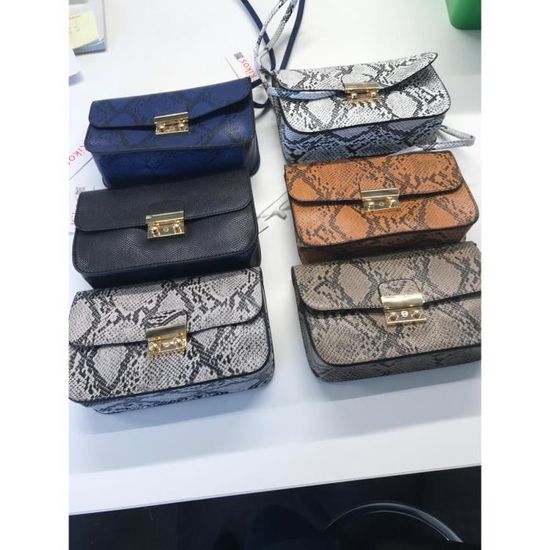 Sacs Main Femme Pochette Bandouli re Femmes Effet Peau Serpent