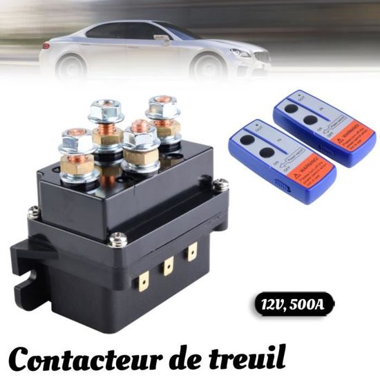 Kit Télécommande Treuil Sans Fil Weikeya – Portée 75 Pieds 12V/24V – 2 Manettes + Récepteur – Universel Voiture Camion VTT Quad