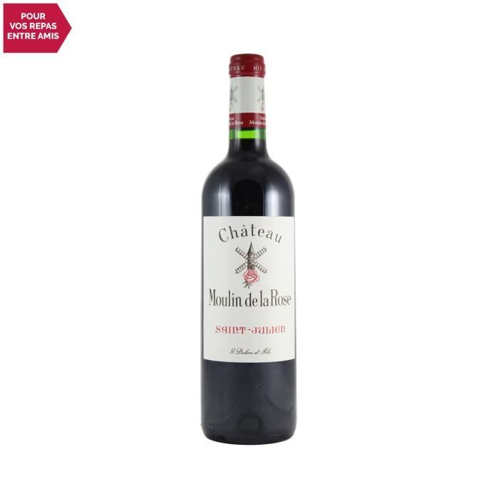 Château Moulin de la Rose Saint-Julien Cru Bourgeois Rouge 2018 - 75cl - Vin AOC Rouge de Bordeaux - Cépages Cabernet Sauvignon, Mer