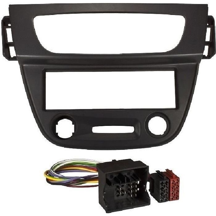 Kit Adaptateur Autoradio 1Din Renault Megane 3 ap08 - Noir + ISO - KITFAC270.1 - ADNAuto