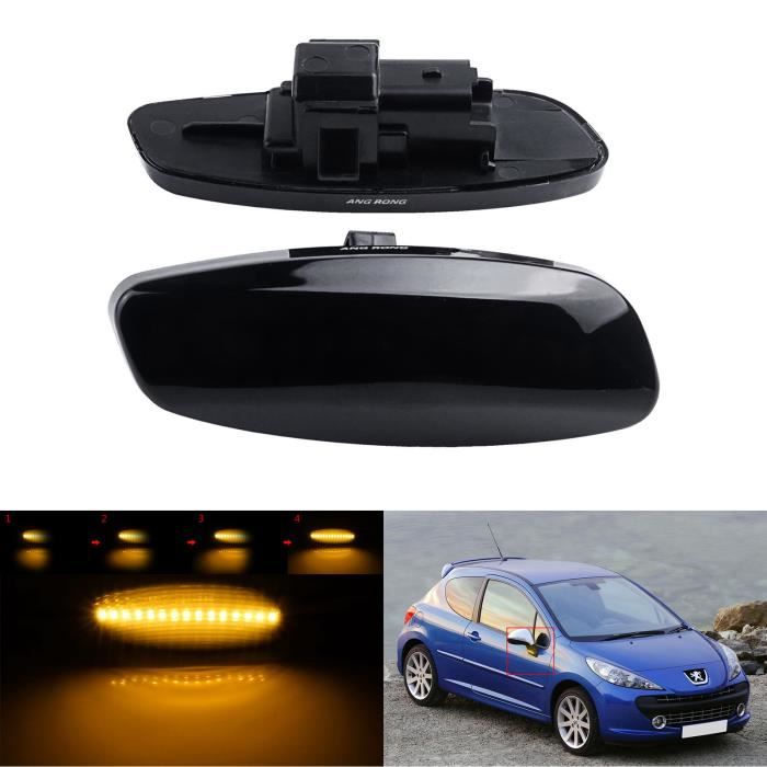 ANG RONG Dynamique feux de clignotant latéral côté indicateur répéteur lampe PEUGEOT 207 308 3008 5008 RCZ CITROEN C3 C4 C5