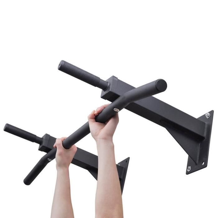 100 kg Pull Up Bar Dip Station Bâton -Chin Up- Montage mural facile Barres de tractions