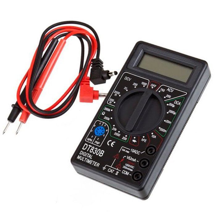 Multimètre Voltmètre Ampèremètre Testeur Electrique digital écran LCD + Pile