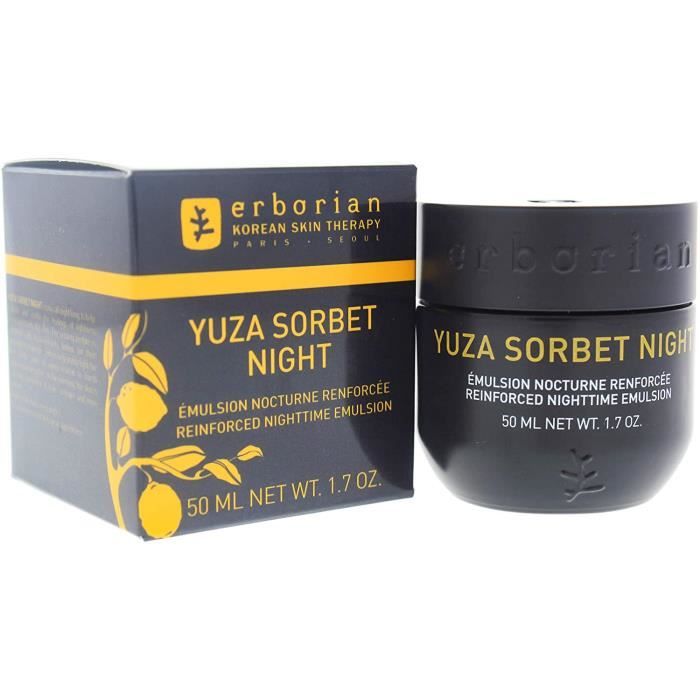 ERBORIAN Yuza Sorbet La Crème de Nuit Nocturne Renforcée, 50 ml