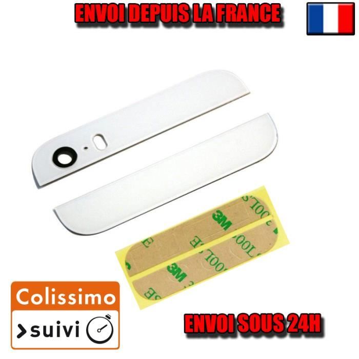 VITRES ARRIÈRE HAUT ET BAS POUR IPHONE 5S - BLANC