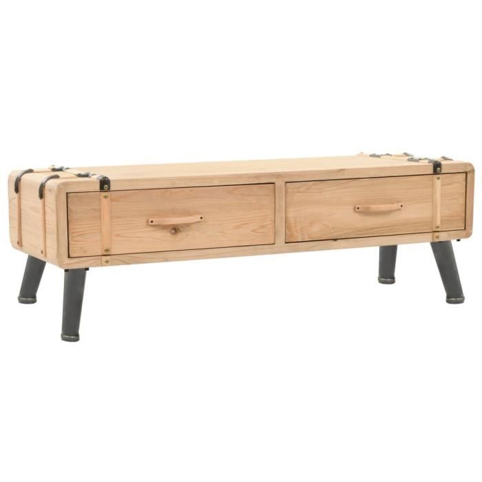 Luxueux Meuble TV Design - Meuble de rangement Meuble de Télévision Bois de sapin massif 120 x 33 x 35 cm ♫47569