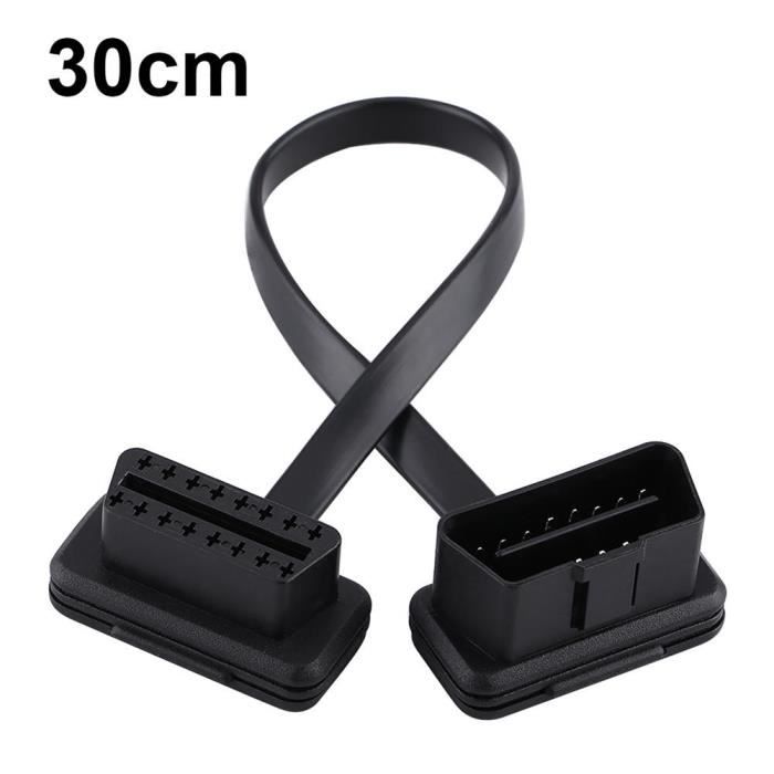 Cuque Câble OBD2 Voiture Auto 16 broches mâle à femelle OBD2 adaptateur de diagnostic de câble d'extension longueur 30 cm / 12