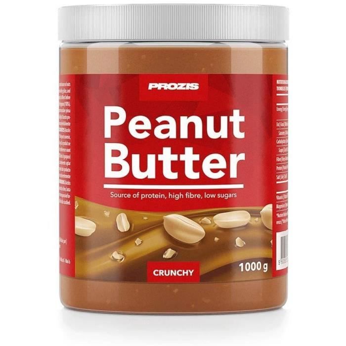 Prozis Beurre de Cacahuète 1 000 g Croquant Texture Délicieuse Source de Protéines Naturelles Convient aux Régimes VégétalienKa 415