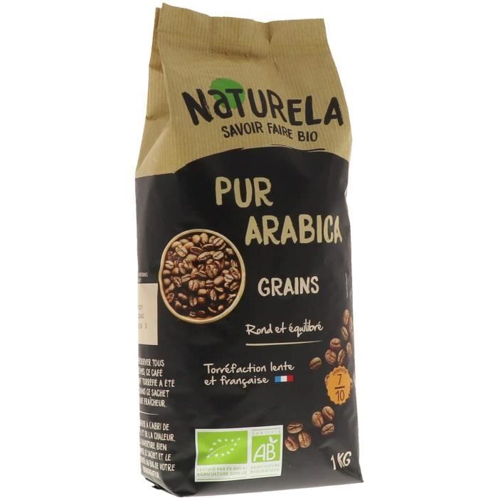 Naturela Café Grains Bio Pur Arabica - 1 kg