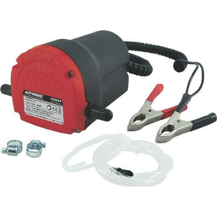 Pompe de vidange moteur 12V 60W avec fusible 10A - AUTOBEST